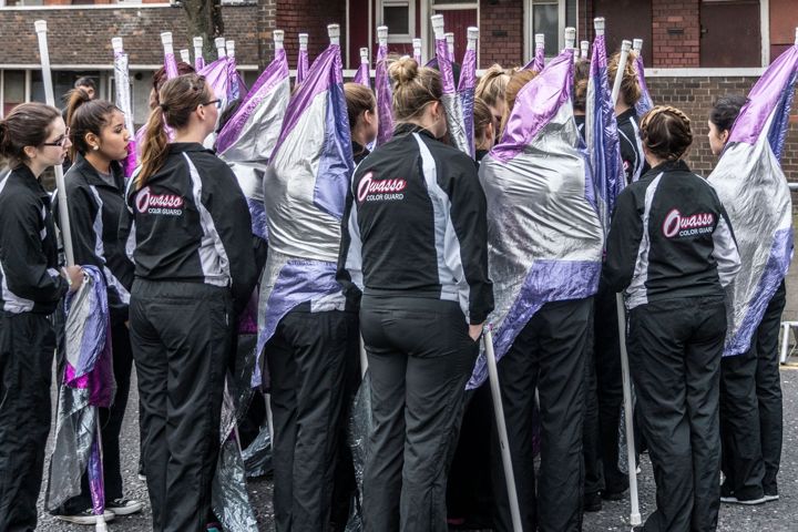 Owasso color guard, Dublin 2014